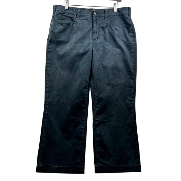 Aventura‎ Women's Organic Cotton Wide Leg Hi-Rise Crop Pants Eco-Friendly Sz 12 - Picture 2 of 7